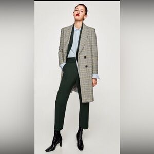 NWT Zara plaid coat